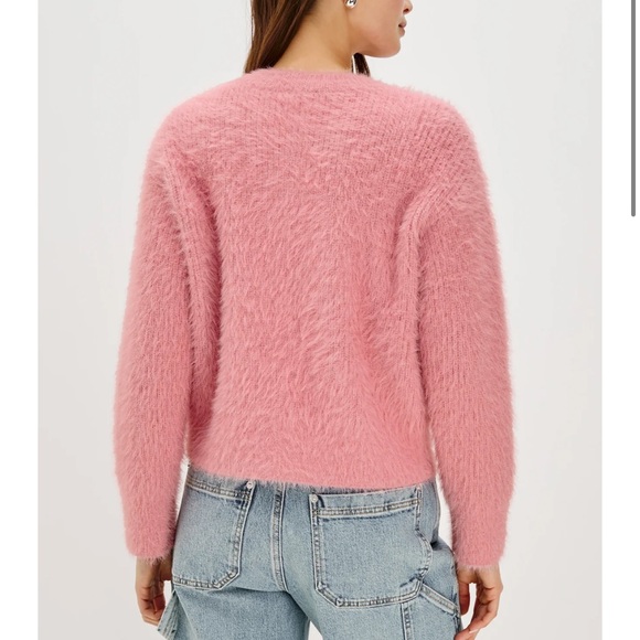 NWT - Rails Pink Fuzzy Button-Up Cardigan - Picture 3 of 4